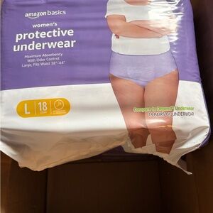 Amazon Basics Women's Protective Underwear 6 bags of 18